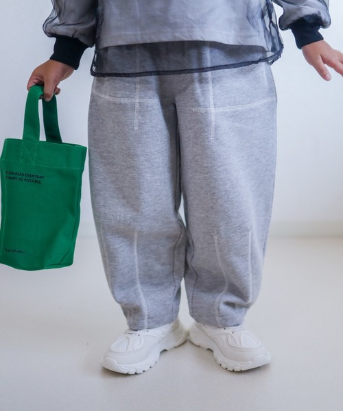 CIAOPANIC TYPY（チャオパニックティピー）の「【KIDS】配色ステッチスウェットパンツ（スウェットパンツ・キッズ・グレー/グリーン/ブラック・SMALL/MEDIUM/LARGE/X-LARGE/XX-LARGE）」の12枚目の写真