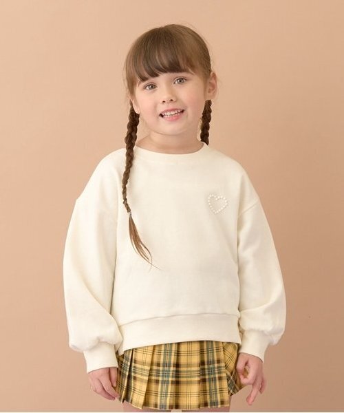 Lycee mine（リセマイン）の「【万能アイテム】ワンポイントスウェット（スウェット・キッズ・アイボリー/ピンク/ミント/ベージュ/ネイビー/ラベンダー・100cm/110cm/120cm/130cm/140cm/150cm）」の3枚目の写真