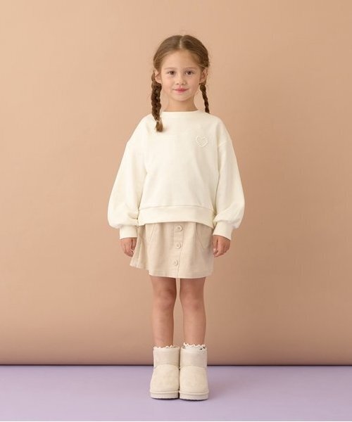 Lycee mine（リセマイン）の「【万能アイテム】ワンポイントスウェット（スウェット・キッズ・アイボリー/ピンク/ミント/ベージュ/ネイビー/ラベンダー・100cm/110cm/120cm/130cm/140cm/150cm）」の12枚目の写真
