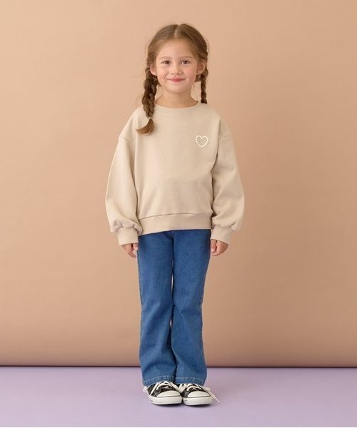 Lycee mine（リセマイン）の「【万能アイテム】ワンポイントスウェット（スウェット・キッズ・アイボリー/ピンク/ミント/ベージュ/ネイビー/ラベンダー・100cm/110cm/120cm/130cm/140cm/150cm）」の17枚目の写真