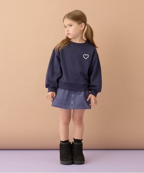 Lycee mine（リセマイン）の「【万能アイテム】ワンポイントスウェット（スウェット・キッズ・アイボリー/ピンク/ミント/ベージュ/ネイビー/ラベンダー・100cm/110cm/120cm/130cm/140cm/150cm）」の18枚目の写真