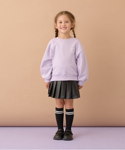 Lycee mine（リセマイン）の「【万能アイテム】ワンポイントスウェット（スウェット・キッズ・アイボリー/ピンク/ミント/ベージュ/ネイビー/ラベンダー・100cm/110cm/120cm/130cm/140cm/150cm）」の19枚目の写真