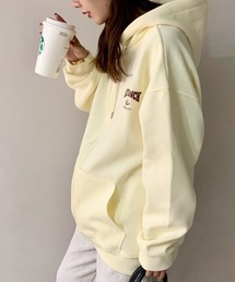 ワンポイントロゴ ジップ フーディー