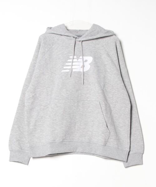 NEW BALANCE(ニューバランス)の「ニューバランス New Balance Sport フリースロゴフーディ_(裏起毛)(パーカー・レディース・ライトグレー/ネイビー/ブラック・S/M/L/XL)」の16枚目の写真