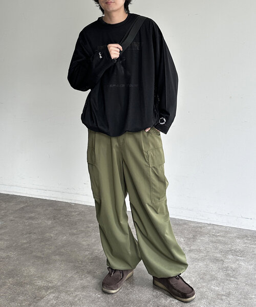 CPCM（シーピーシーエム）の「メッシュスピンドルロンT（Tシャツ/カットソー・レディース・ブラック/ネイビー・LARGE/MEDIUM/SMALL）」の10枚目の写真
