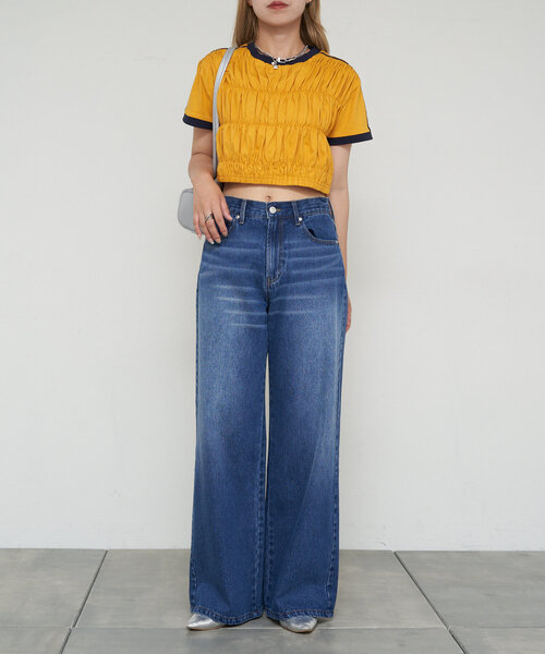 CIAOPANIC（チャオパニック）の「【cian denim/シアンデニム】バギーデニム（デニムパンツ・レディース・ブルー/インディゴブルー・X-SMALL/SMALL/MEDIUM）」の9枚目の写真