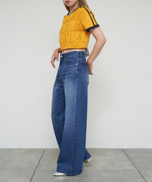 CIAOPANIC（チャオパニック）の「【cian denim/シアンデニム】バギーデニム（デニムパンツ・レディース・ブルー/インディゴブルー・X-SMALL/SMALL/MEDIUM）」の10枚目の写真