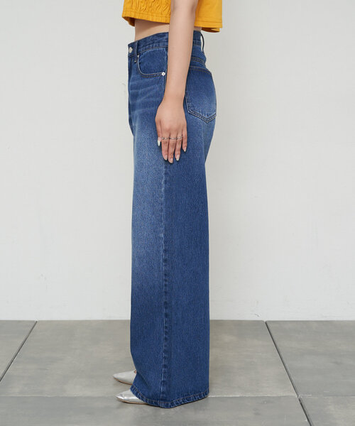 CIAOPANIC（チャオパニック）の「【cian denim/シアンデニム】バギーデニム（デニムパンツ・レディース・ブルー/インディゴブルー・X-SMALL/SMALL/MEDIUM）」の12枚目の写真