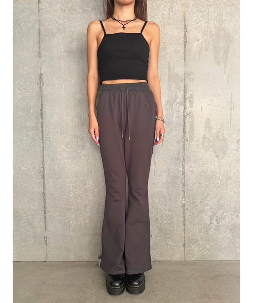 EGOIST（エゴイスト）の「ロゴ刺繍加工風スウェットパンツ（スウェットパンツ・レディース・パープル/カーキ/ブラック・FREE）」の5枚目の写真