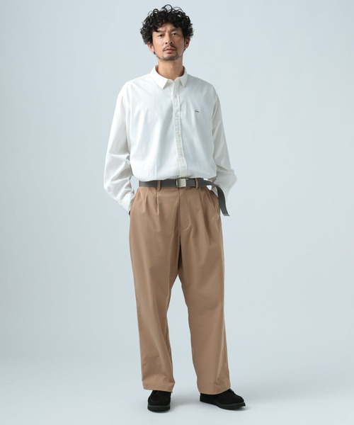 BAYFLOW（ベイフロー）の「【ストレッチ・シワ軽減】2タックツイルワイドパンツ（その他パンツ・メンズ・チャコールグレー/ベージュ・LARGE/MEDIUM）」の4枚目の写真