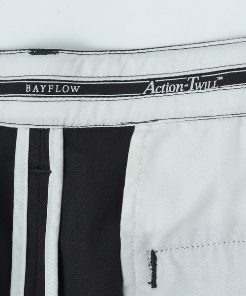 BAYFLOW（ベイフロー）の「【ストレッチ・シワ軽減】2タックツイルワイドパンツ（その他パンツ・メンズ・チャコールグレー/ベージュ・LARGE/MEDIUM）」の13枚目の写真