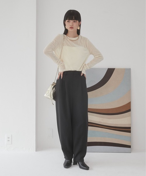 tシャツ 「洗える」シアーベロアトップス レディース A part by tシャツ シアーベロアカットソー_長袖 レディース