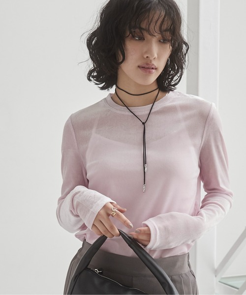 tシャツ ベロアパイピング シアーT レディース JOURNAL STANDARD tシャツ ベロアパイピング シアーT レディース