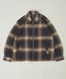 417 EDIFICE | TWEED チェックジップシャツ(シャツ/ブラウス)