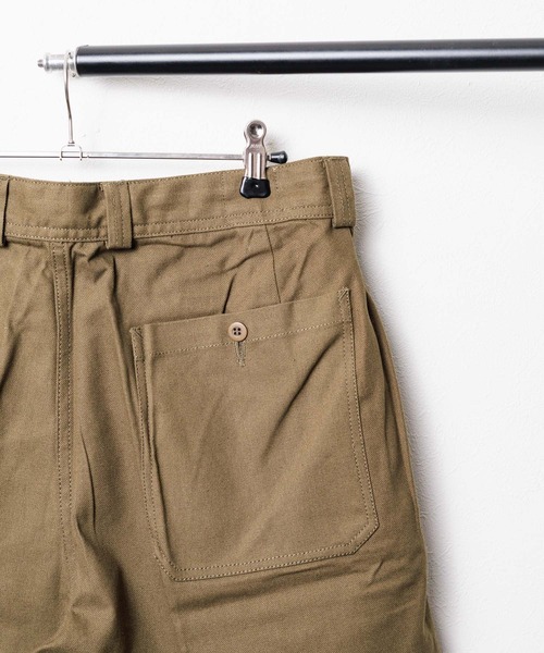 HOUSTON（ヒューストン）の「《HOUSTON / ヒューストン》FRENCH AIRFORCE SHORTS / フランス空軍ショーツ（その他パンツ・メンズ・オリーブ/ブラック・MEDIUM/LARGE/X-LARGE/SMALL）」の4枚目の写真