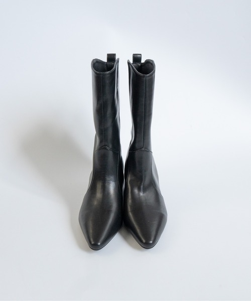 Fabby fabby(ファビィーファビィー)の「インヒールワイドシャフトミドルブーツ(ブーツ・レディース・ベージュ/ブラック・LARGE/MEDIUM/SMALL)」の18枚目の写真