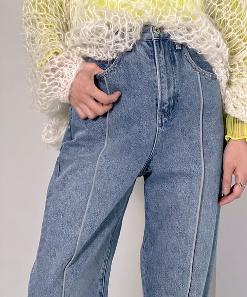 chuclla（チュクラ）の「加工デニムパンツ（デニムパンツ・レディース・ブルー・L）」の3枚目の写真