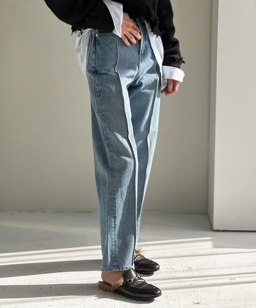 chuclla（チュクラ）の「加工デニムパンツ（デニムパンツ・レディース・ブルー・L）」の6枚目の写真