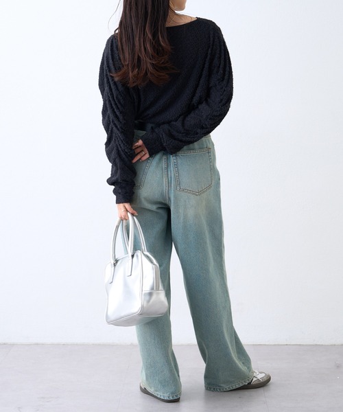CIAOPANIC TYPY(チャオパニックティピー)の「起毛レースシャーリングトップス(Tシャツ/カットソー・レディース・ベージュ/ブラック/オフホワイト・ONE SIZE)」の18枚目の写真