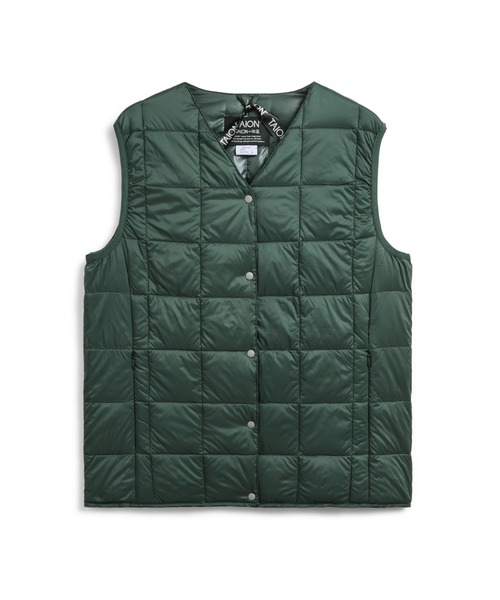 TAION(タイオン)の「【TAION(タイオン)】〈ウィメンズ〉ベーシック Vネックボタン インナーダウンベスト(ダウンベスト・レディース・チョコ/ネイビー系6/カーキ/サンドベージュ/オフホワイト/レモンイエロー/オレンジ/オリーブ/グレー/ライトグレー/ラベンダー/ダークネイビー/モカ/ベージュ/ダークオリーブ/チャコールグレー/ブラック/ダークグリーン/ミント/ダークグリーン系/ネイビー/チャコール/ケリーグリーン/レオパード/その他8/ベージュ系4/ベージュ系5/ブラック系その他3・XL/M/L/2XL/S)」の14枚目の写真