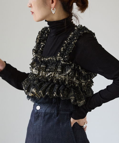 VERMEIL par iena イエナ チュール ビスチェ フリル ベスト