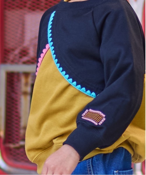 HOGAN RANCH WEAR（ホーガンランチウエア）の「刺繍ショートトップス（Tシャツ/カットソー・キッズ・ブラウン/オフホワイト/レッド/ブラック・M/S/LL/L）」の15枚目の写真