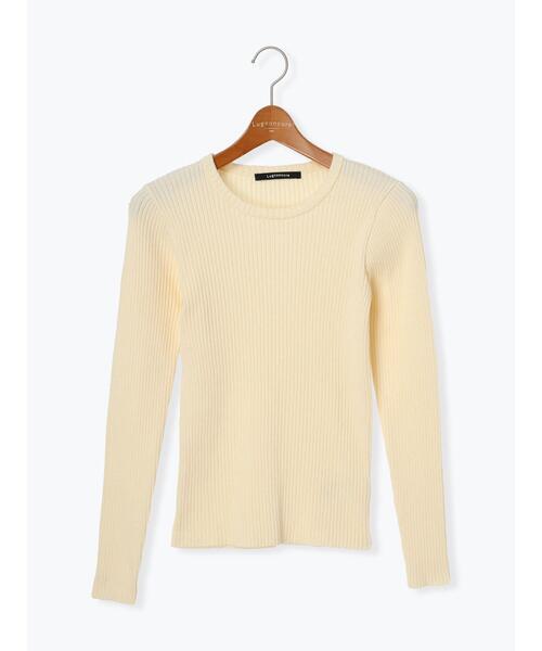 Lugnoncure（ルノンキュール）の「もちもちリブクルーネックニット（ニット/セーター・レディース・オフホワイト/ブラック/ホワイト・F）」の16枚目の写真