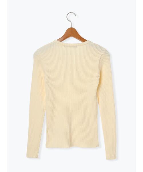 Lugnoncure（ルノンキュール）の「もちもちリブクルーネックニット（ニット/セーター・レディース・オフホワイト/ブラック/ホワイト・F）」の17枚目の写真