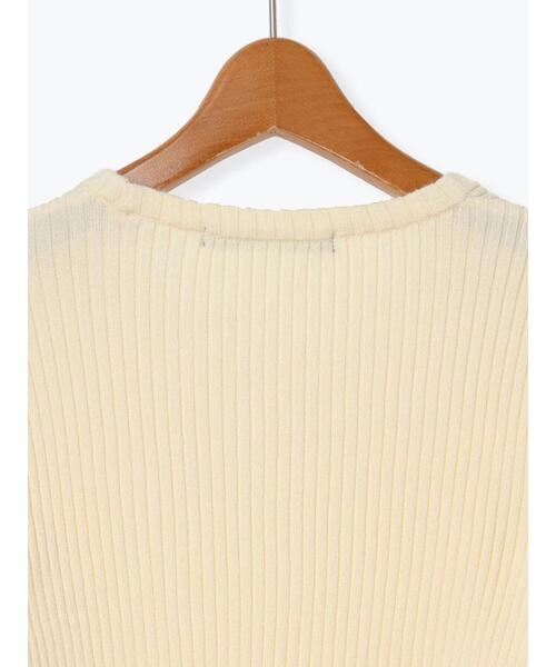 Lugnoncure（ルノンキュール）の「もちもちリブクルーネックニット（ニット/セーター・レディース・オフホワイト/ブラック/ホワイト・F）」の21枚目の写真