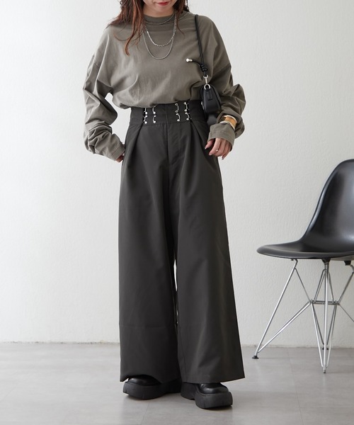 NUNIFE（ユニフィー）の「【UNISEX】ホック付パンツ（その他パンツ・レディース・スミクロ/ベージュ/グレー・FREE）」の19枚目の写真