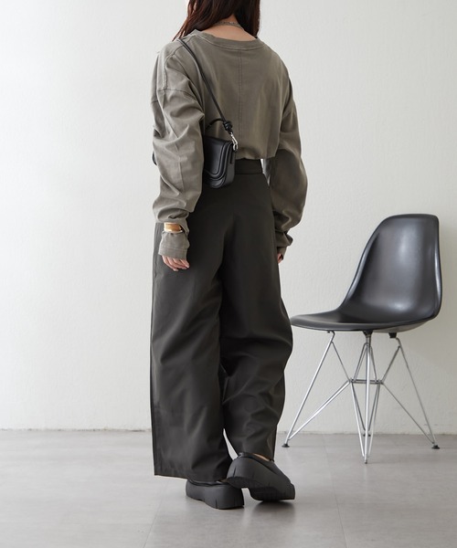 NUNIFE（ユニフィー）の「【UNISEX】ホック付パンツ（その他パンツ・レディース・スミクロ/ベージュ/グレー・FREE）」の12枚目の写真