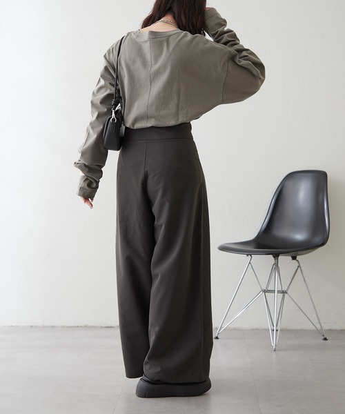 NUNIFE（ユニフィー）の「【UNISEX】ホック付パンツ（その他パンツ・レディース・スミクロ/ベージュ/グレー・FREE）」の13枚目の写真
