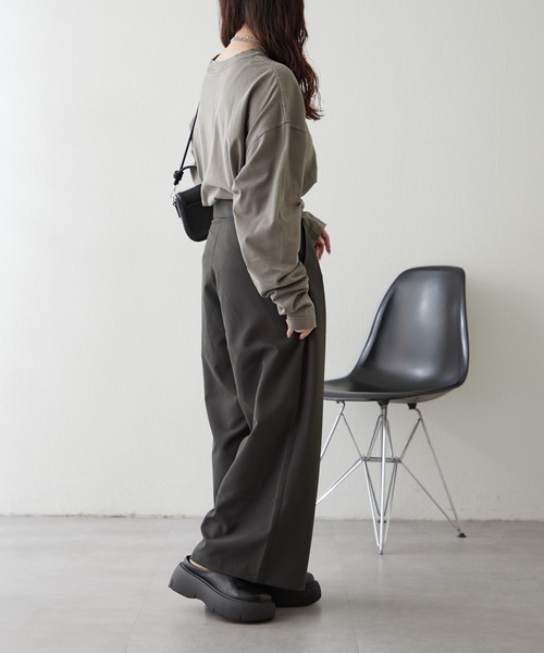 NUNIFE（ユニフィー）の「【UNISEX】ホック付パンツ（その他パンツ・レディース・スミクロ/ベージュ/グレー・FREE）」の14枚目の写真