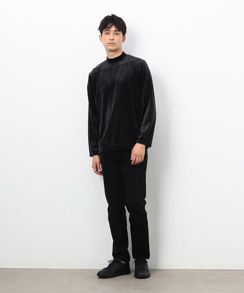 COMME CA ISM（コムサイズム）の「ベロアジャージ ハイネックＴシャツ（Tシャツ/カットソー・メンズ・ブラック/ブルー/ベージュ/ホワイト・MEDIUM/LARGE）」の7枚目の写真