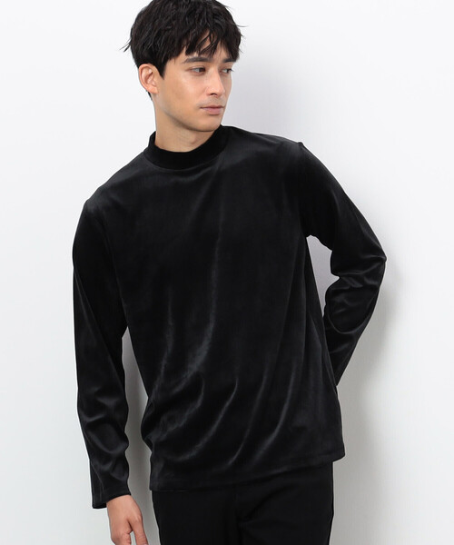 COMME CA ISM（コムサイズム）の「ベロアジャージ ハイネックＴシャツ（Tシャツ/カットソー・メンズ・ブラック/ブルー/ベージュ/ホワイト・MEDIUM/LARGE）」の9枚目の写真