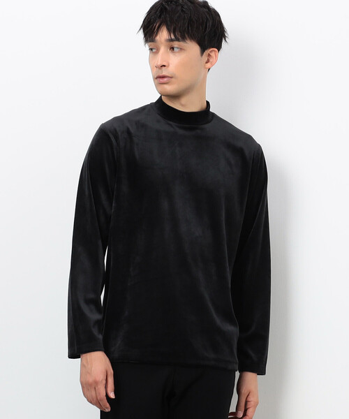 COMME CA ISM（コムサイズム）の「ベロアジャージ ハイネックＴシャツ（Tシャツ/カットソー・メンズ・ブラック/ブルー/ベージュ/ホワイト・MEDIUM/LARGE）」の10枚目の写真