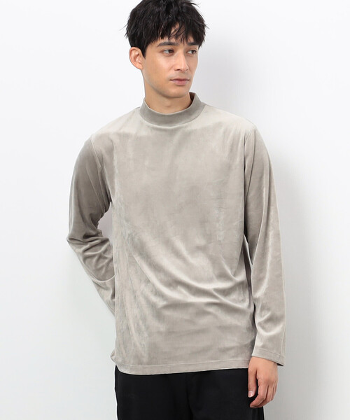 COMME CA ISM（コムサイズム）の「ベロアジャージ ハイネックＴシャツ（Tシャツ/カットソー・メンズ・ブラック/ブルー/ベージュ/ホワイト・MEDIUM/LARGE）」の14枚目の写真