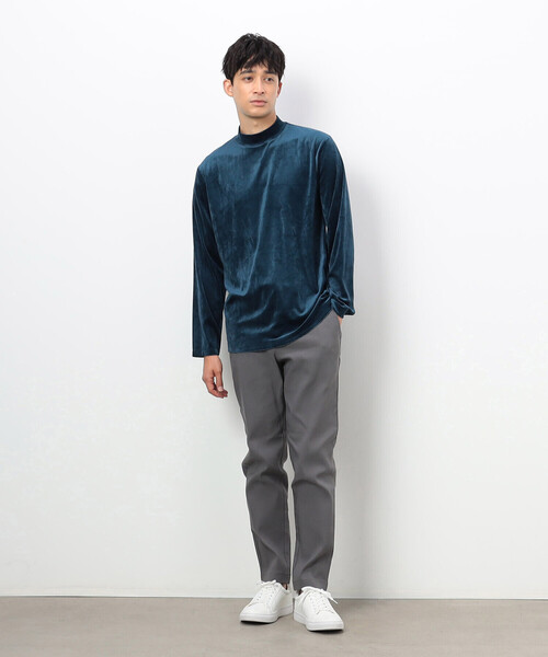 COMME CA ISM（コムサイズム）の「ベロアジャージ ハイネックＴシャツ（Tシャツ/カットソー・メンズ・ブラック/ブルー/ベージュ/ホワイト・MEDIUM/LARGE）」の15枚目の写真
