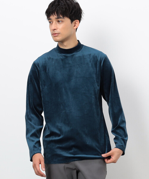 COMME CA ISM（コムサイズム）の「ベロアジャージ ハイネックＴシャツ（Tシャツ/カットソー・メンズ・ブラック/ブルー/ベージュ/ホワイト・MEDIUM/LARGE）」の16枚目の写真