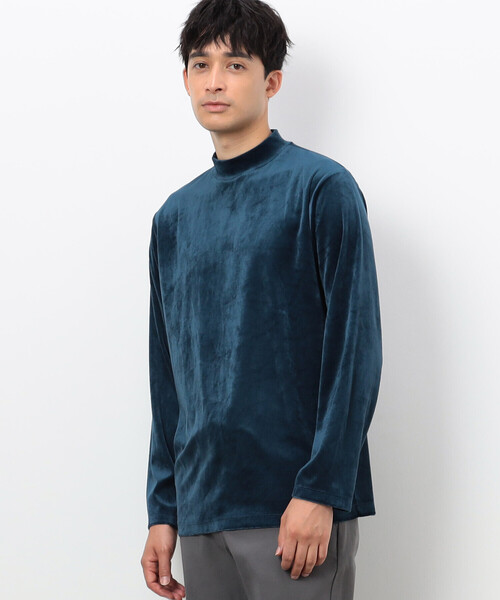 COMME CA ISM（コムサイズム）の「ベロアジャージ ハイネックＴシャツ（Tシャツ/カットソー・メンズ・ブラック/ブルー/ベージュ/ホワイト・MEDIUM/LARGE）」の17枚目の写真