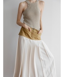 【Exclusive Line】chino layered pleats skirt
