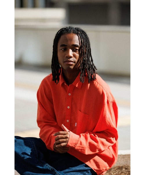 KEBOZ(ケボズ)の「POPLIN PULLOVER SHIRT(シャツ/ブラウス・メンズ・オレンジ/ベージュ/チャコールグレー・L/XL/M)」の13枚目の写真