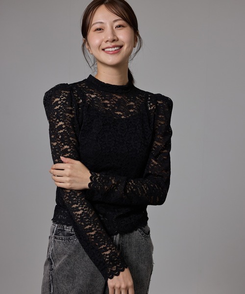 Jayro(ジャイロ)の「袖レースプルオーバー(Tシャツ/カットソー・レディース・ホワイト系その他/ホワイト/ブラック・FREE)」の15枚目の写真