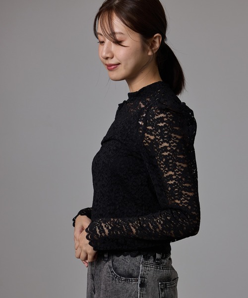 Jayro(ジャイロ)の「袖レースプルオーバー(Tシャツ/カットソー・レディース・ホワイト系その他/ホワイト/ブラック・FREE)」の16枚目の写真