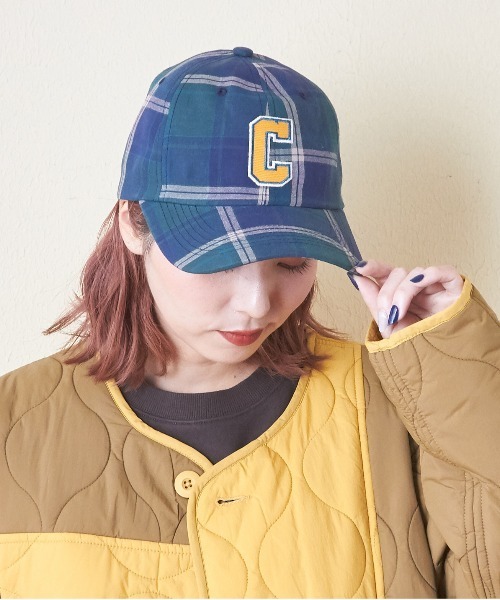 CUBE SUGAR(キューブシュガー)の「チェック柄ワッペン付キャップ(キャップ・レディース・ブルー/ブラウン/グリーン・M)」の3枚目の写真