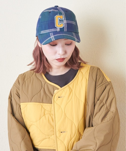 CUBE SUGAR(キューブシュガー)の「チェック柄ワッペン付キャップ(キャップ・レディース・ブルー/ブラウン/グリーン・M)」の10枚目の写真
