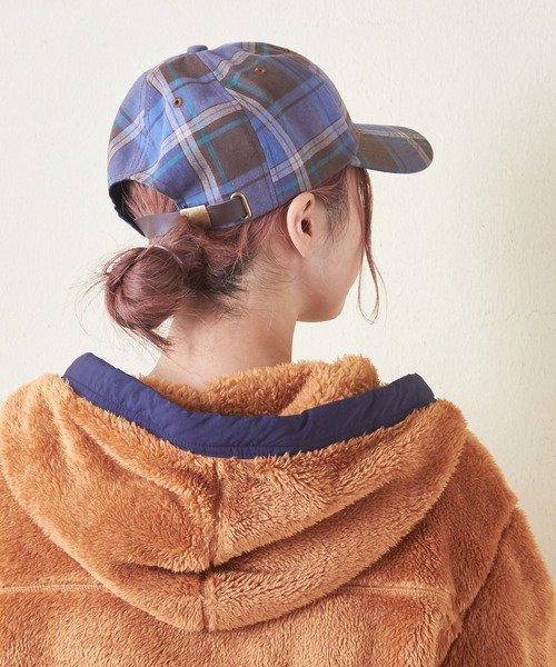 CUBE SUGAR(キューブシュガー)の「チェック柄ワッペン付キャップ(キャップ・レディース・ブルー/ブラウン/グリーン・M)」の16枚目の写真