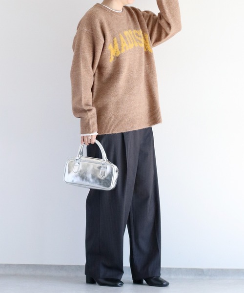 cepo(セポ)の「〈ふんわり、暖か〉ロゴジャガードマシュマロニット(ニット/セーター・レディース・グレー/オフホワイト/チャコール/ブラウン・M)」の10枚目の写真