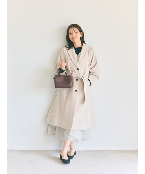COHINA（コヒナ）の「スリットゴールドボタンリブニット【低身長・小柄女性】（ニット/セーター・レディース・ピンク/ブラック/グレー×ホワイト/ホワイト×ブラック/グレー/ホワイト/グリーン・ONE SIZE）」の16枚目の写真
