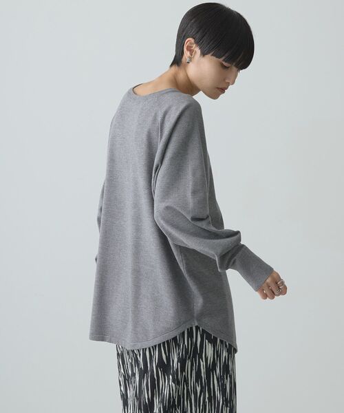 AMERICAN HOLIC(アメリカンホリック)の「2WAYバイパチヘンリーネックニットプルオーバー(ニット/セーター・レディース・レッド/杢グレー/ブラック・M/L)」の21枚目の写真